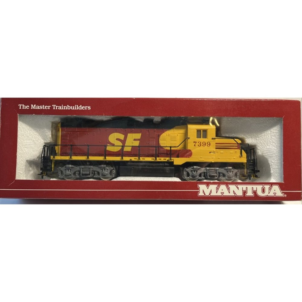 Boxed NEW! MANTUA Gp-20 Diesel Sante Fe HO Train Engine 11” Box Locomotive #7399